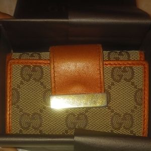 GUCCI coated canvas Key case